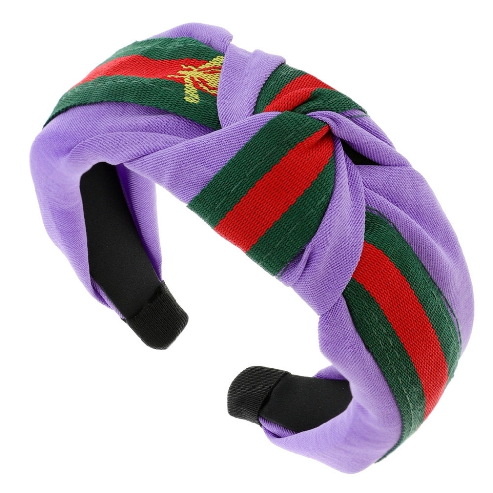 Purple Bumble Bee Knotted Headband